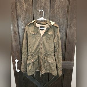 Army green coat